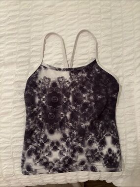 lululemon athletica Black & White Floral Strappy Camisole